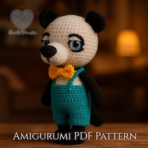 Giant Panda Crochet Pattern PDF | Amigurumi Cute Panda DIY Tutorial | Step-by-Step Guide | Crochet Animal Pattern | Panda Bear PDF Download
