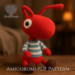 Amigurumi Cute Ant Crochet Pattern PDF Digital | Easy Beginner Bug Tutorial | Instant Download Crochet Ant Guide | Cute Insect Toy DIY Craft