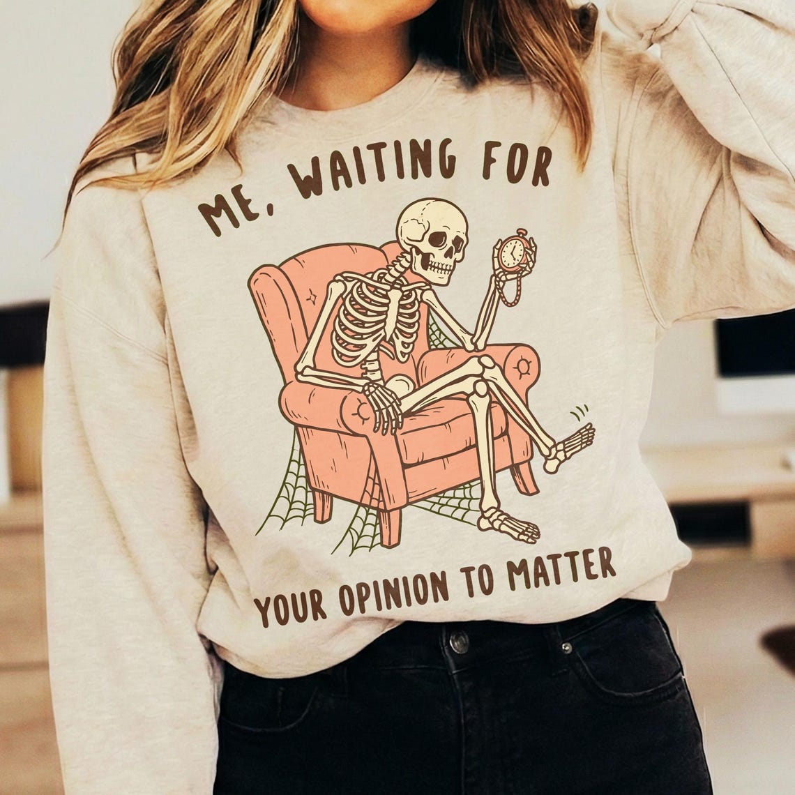 Skull Rude Sarcastic Skeleton PNG, Me Waiting for Your Opinion to Matter, Funny ...