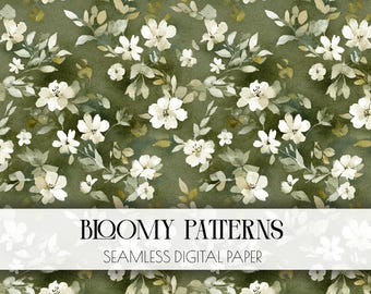 Vintage Floral Seamless Background, Colors Floral Background, Preppy patterns, Cottagecore Digital Paper, Shabby chic, Spring Flowers