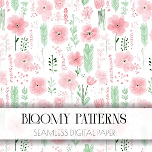 Preppy Seamless Pattern, Spring Flowers, Digital Pattern, Wild Abstract Floral Pattern, Preppy Flowers, Instant Download, Spring Seamless