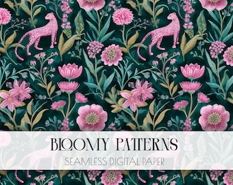Leopard  Pattern, Jungle Print, cheetah pattern,Chinoiserie Style