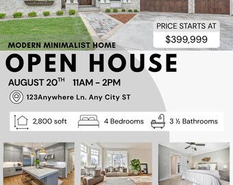 Open House Flyer Real Estate Template