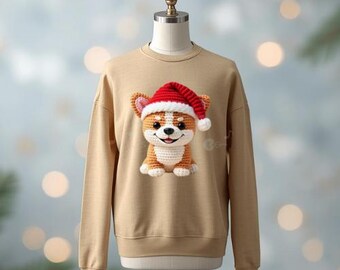 Faux Yarn Holiday Dog Corgi Digital Download - Christmas, Easter, 4th of July, St. Patrick's, Easter, Thanksgiving, Halloween, Valentine's