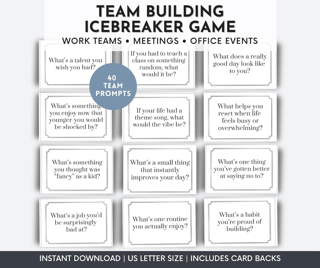 Buy Team Building Icebreaker Game for Work | Printable Office
