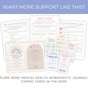Teen Gratitude Worksheet Printable, Mindfulness Activity, SEL Reflection Worksheet, Positive Mindset Journal Prompt, Anxiety Coping Tool image 5