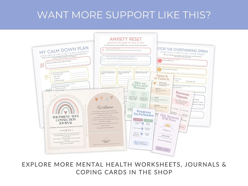Teen Gratitude Worksheet Printable, Mindfulness Activity, SEL Reflection Worksheet, Positive Mindset Journal Prompt, Anxiety Coping Tool image 5