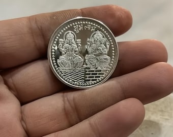 25 monedas de plata alemana Laxmi Ganesh / recuerdo para puja, detalle de boda / obsequio para invitados / artículo para regalar al por mayor