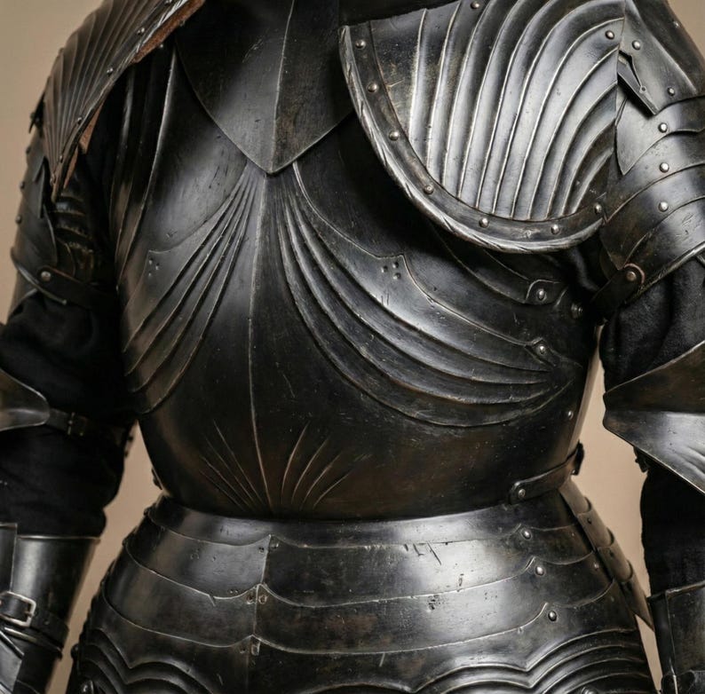Gothic Knight Full Body Armor Suit - Medieval Dark Steel Warrior Gear ...