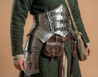 Medieval Corset Armor Set – Brave Lady  | Fantasy Waist Armor, LARP, ,Gift for Women, Girlfriend Gift, Renaissance Costume