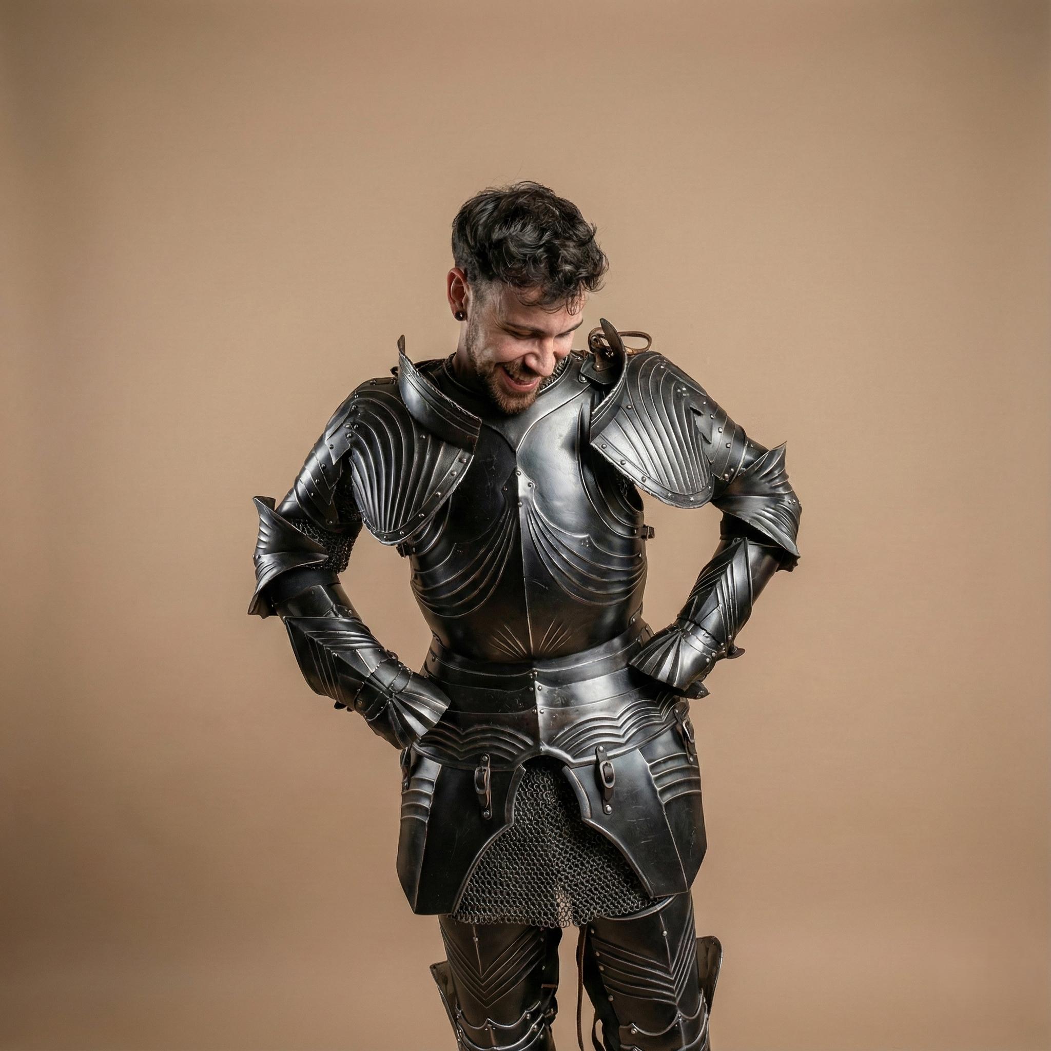 Gothic Knight Full Body Armor Suit - Medieval Dark Steel Warrior Gear ...