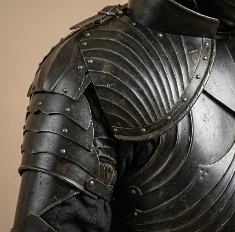 Gothic Knight Full Body Armor Suit - Medieval Dark Steel Warrior Gear ...