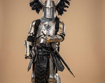 Elite Templar Griffin Knight Armor Suit – 14th Century Steel Larp Cosplay Best Gift for Him