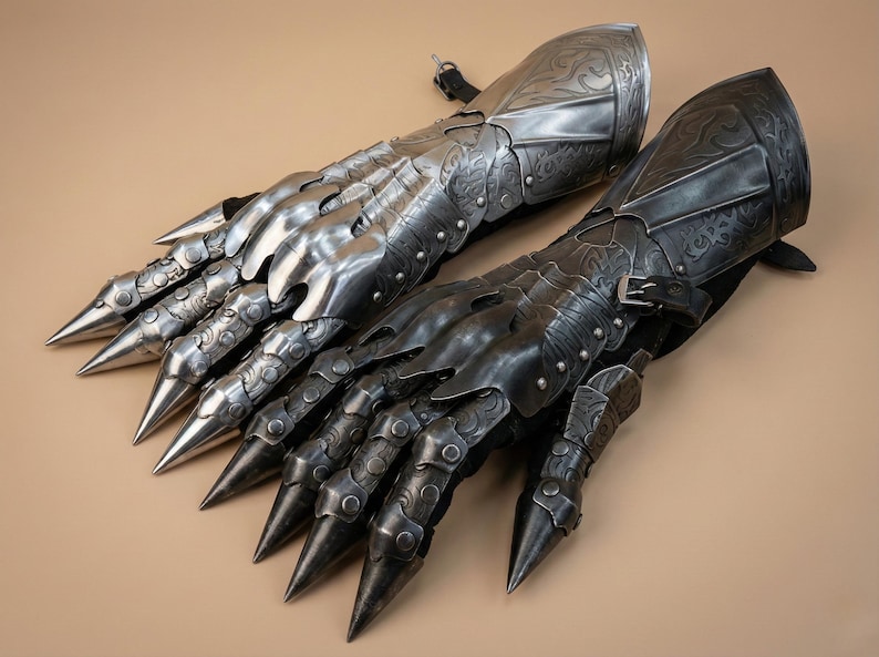 Medieval Nazgul Gauntlet Armor Gloves – Handcrafted Steel Crusader ...