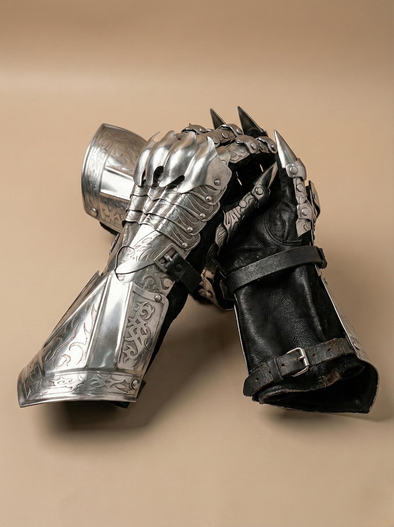 Medieval Nazgul Gauntlet Armor Gloves – Handcrafted Steel Crusader ...