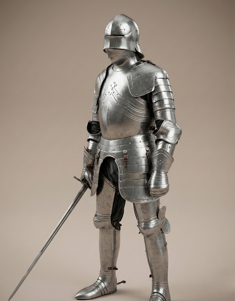 Medieval Knight Full Gothic Plate Armor Suit – Handmade Steel Cuirass ...
