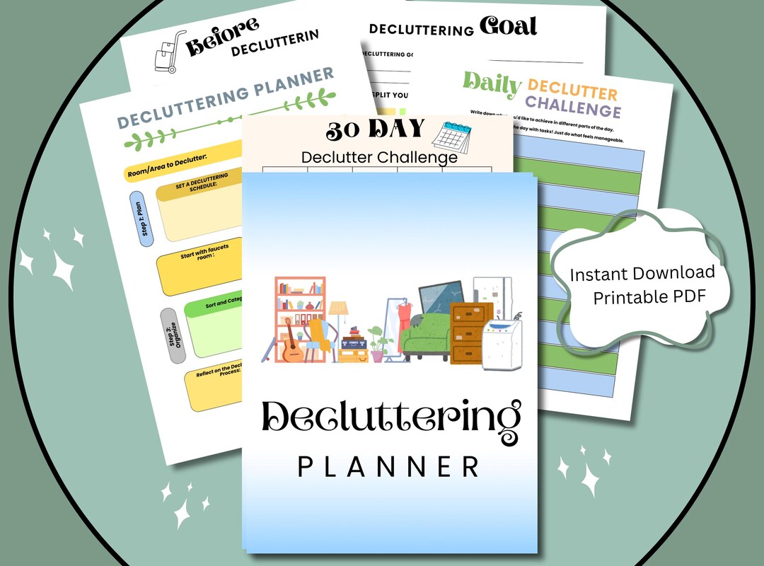 ADHD Cleaning Schedule, Home Decluttering Planner, 30 Day Challenge ...
