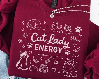 Clipart de Gato Rabiscado | Desenho à Mão Livre de uma Senhora dos Gatos em PNG para Presentear um Amante de Gatos | Desenhos Divertidos de Gatos em PNG