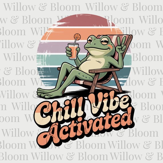 Retro Frog Vacation PNG | Funny Frog Shirt Design PNG | Cute Frog Tee Graphic | Retro Frog Gift | Positive Quote Frog Clipart