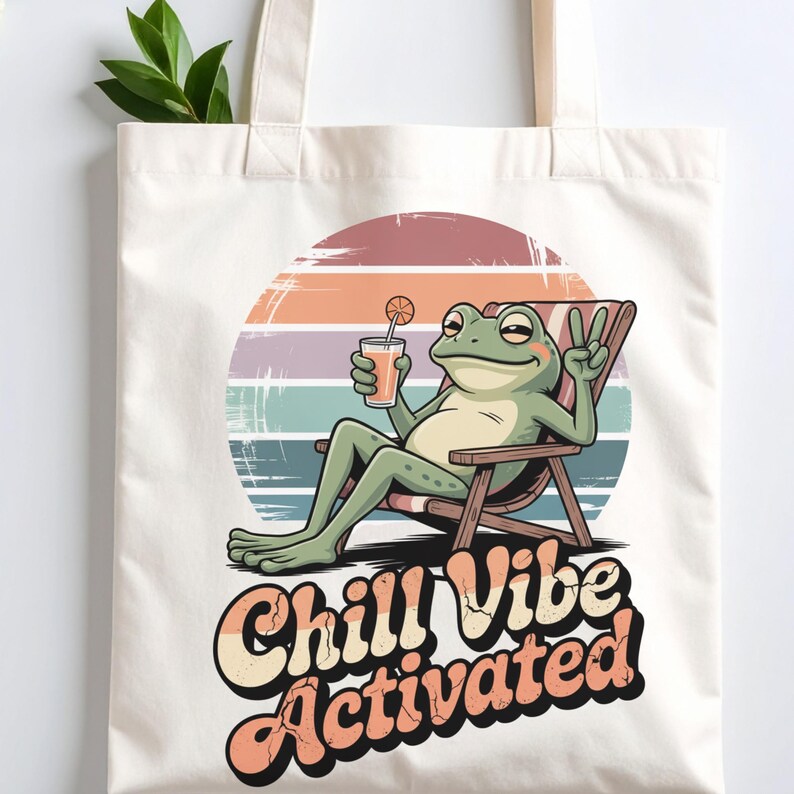 PNG de férias com sapo retrô | Design de camiseta de sapo engraçado em PNG | Estampa fofa de camiseta de sapo | Presente de sapo retrô | Clipart de sapo com frase positiva imagem 5