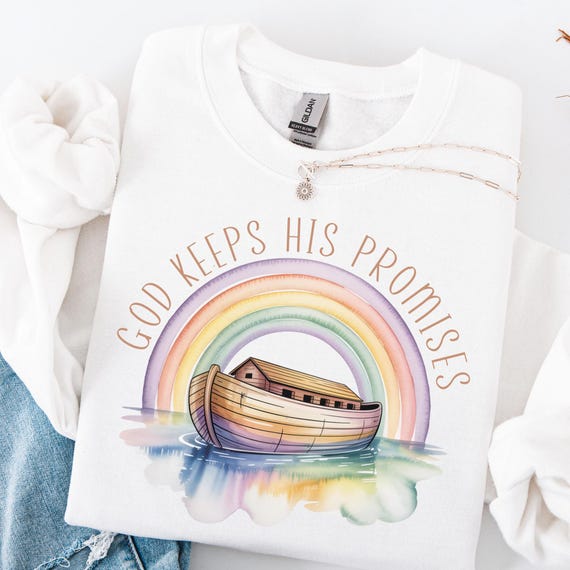 Noah's Ark Clipart | Watercolor Nursery Art PNG | Biblical Graphics for Sunday School Art | Christian Shirt PNG