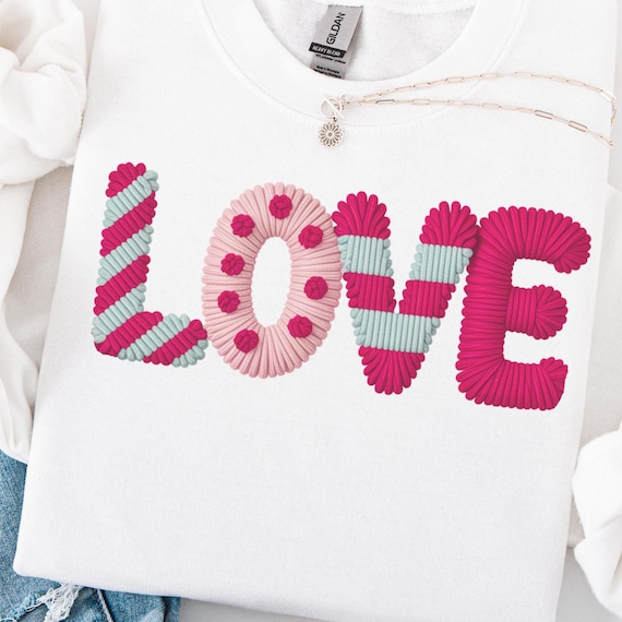 Valentines Faux Crochet PNG Design | 3D Yarn Clipart | Valentines Cuteness Clipart