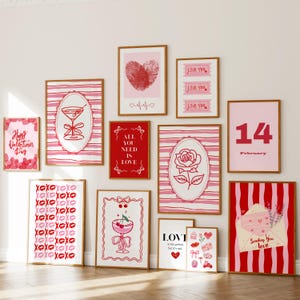 Valentines Day Wall Art Prints Bundle 50+ Romantic Love Quote Printable ...