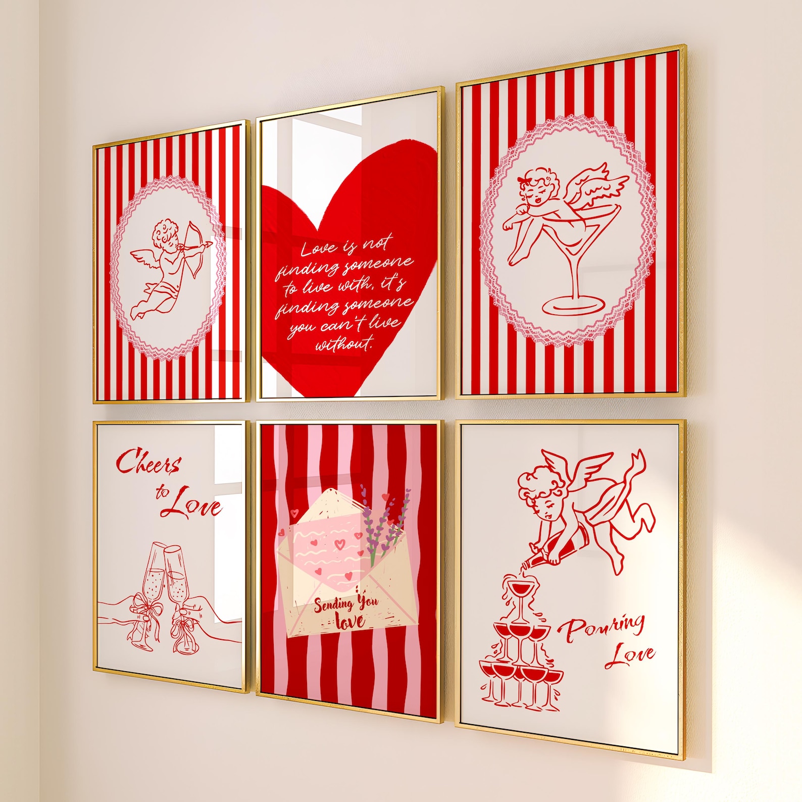 Valentines Day Wall Art Prints Bundle 50+ Romantic Love Quote Printable ...
