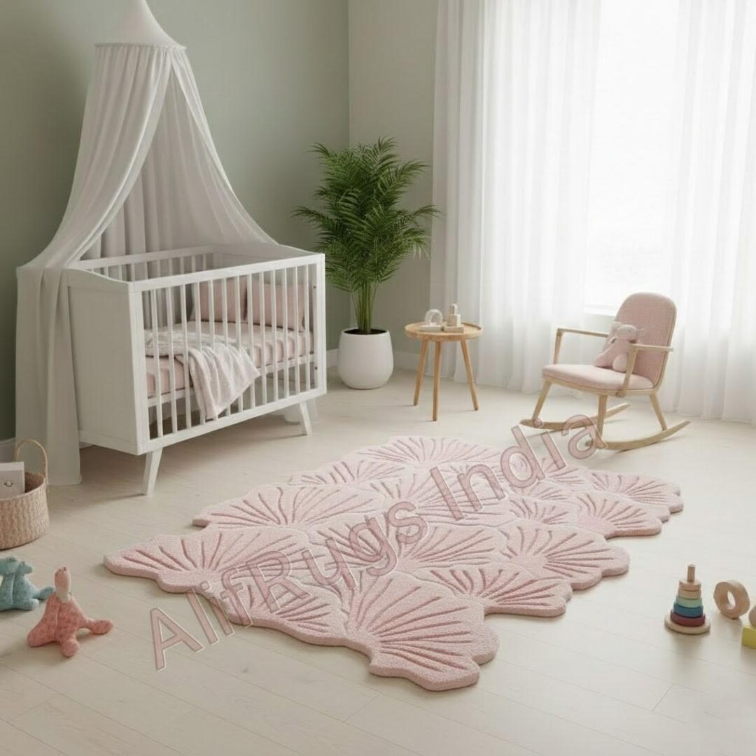 Baby Shell Rug Handmade 3D Pink Shell Area Rug - Etsy