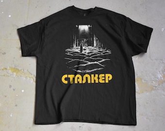 Stalker T Shirt - Andrei Tarkovsky Kultfilm Tee für Philosophische Science Fiction Fans, Sowjetunion Sci-Fi Classic Shirt, Hipster Film