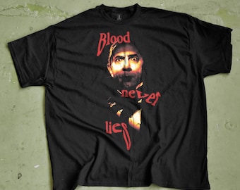 Maglietta Dracula Vampire / Christopher Lee, maglietta retrò del film horror, regalo gotico di Halloween