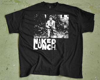 Camiseta "El Almuerzo Desnudo", camiseta de David Cronenberg, camiseta de William Burroughs, cita de "El Almuerzo Desnudo", top de cine surrealista