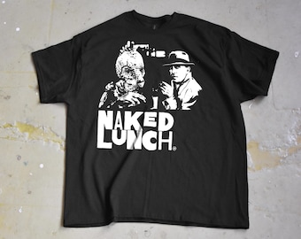 Camiseta "El Almuerzo Desnudo", camiseta de David Cronenberg, camiseta de William Burroughs, cita de "El Almuerzo Desnudo", top de cine surrealista