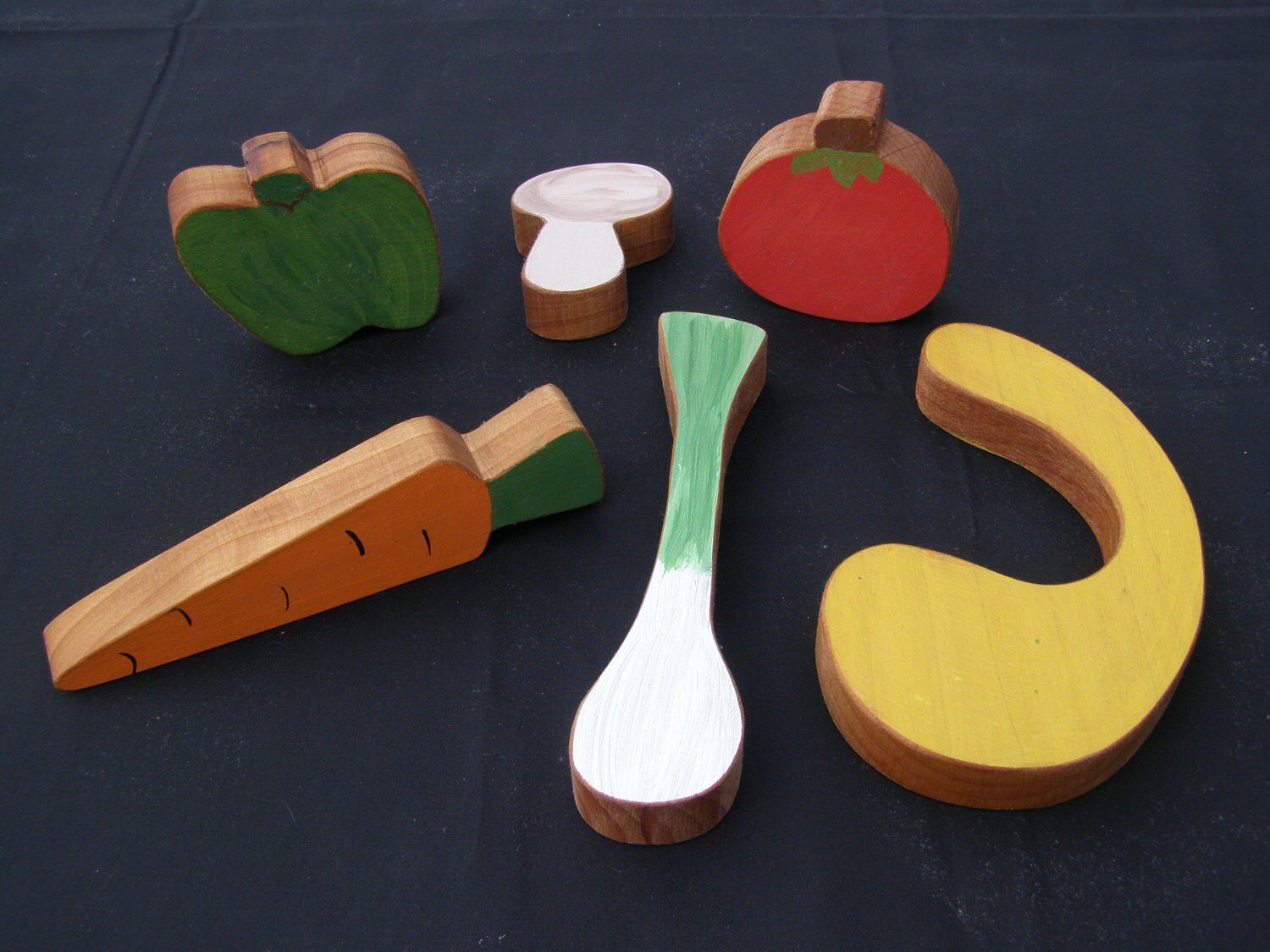 Vegetable Toy Set made from wood a nice addition to our fruit Etsy