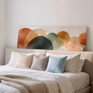 Mid Century Modern Wall Art Canvas, Horizontal Wall Art, Wide Panoramic Wall Art for Living Room, Large Framed Canvas, Abstract Home Decor