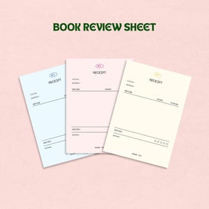 Digital Book Review Log Pages Download A6 Reading Tracker Printable Templates Set Book Lover Gifts Reading Stationary Journal Booktok