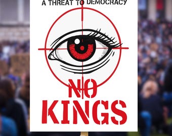 "Protist Democracy Demonstration Poster ""Keine Könige Kundgebung"" (Digitaler Download)"