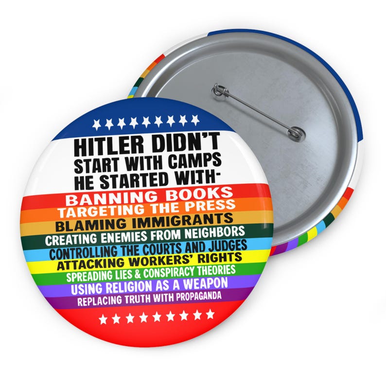 Anti-Fascism Protest Pin Button | Anti-Trump Political Pin | Anti-ICE Activist Button | Be Good Resistance Pin for Rallies & Everyday Wear image 1
