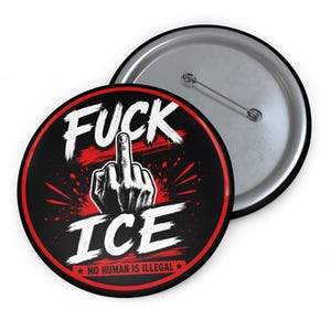 Fuck ICE-knapp, FDT-protestnål, anti-Trump-politisk aktivistmärke, gåvonål för motståndsrallyuttalande