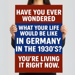 Anti Fascism Protest Sign: Germany 1930s Political Art (Digital Download)