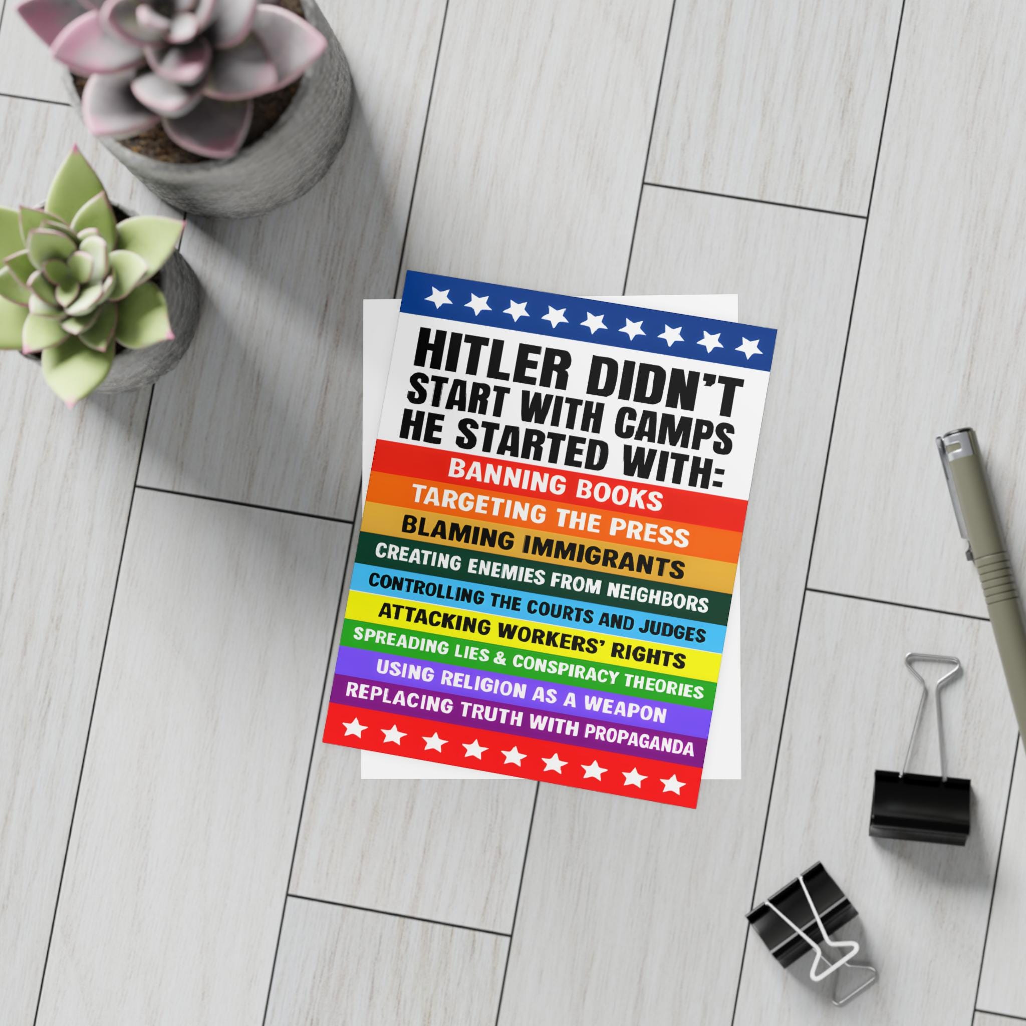 Protesting Plug Cards Anti-fascism Protest Postcard Bundle | History Warning Political ...