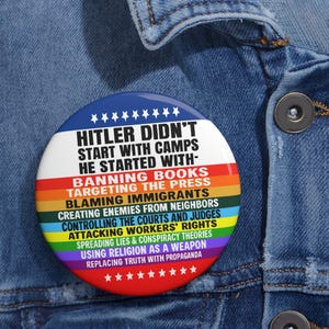 Anti-Fascism Protest Pin Button | Anti-Trump Political Pin | Anti-ICE Activist Button | Be Good Resistance Pin for Rallies & Everyday Wear image 2