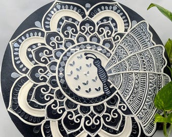 Handcrafted Mandala Lippan Art Wall Decor | Indian Mud Mirror