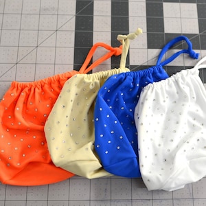 Mini Wristlet Money Bag w/ Rhinestones- Drawstring - Exotic Dancewear