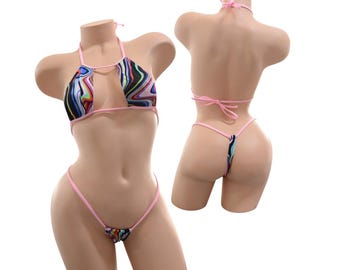 Sexy halter string bikiniset - exotische danskleding