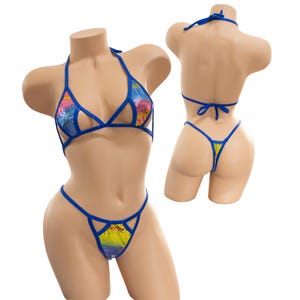 Diamond Cut Dancer Set | Fishtail Thong | Exotic Dancewear ***5 COLORS***