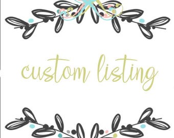 Appliqué Monogram add on Upcharge to a ribbon Book