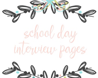 Baby Book school interview pages