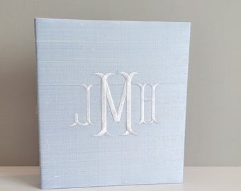 Baby Memory Book, My First Years, Monogrammed Baby Book, Silk Baby Book, Milestone Journal
