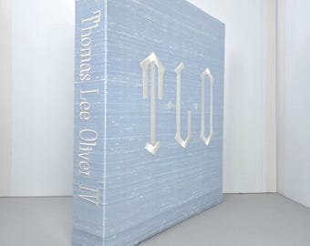 Baby Memory Book with Spine Monogram